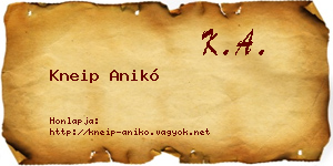Kneip Anikó névjegykártya
